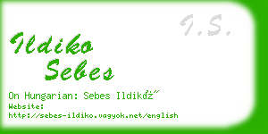 ildiko sebes business card